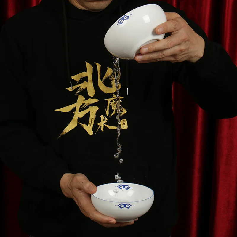Magic Water Appearing From Empty ceramic Bowl/Water From Above Bowl Magic Trick accessories Close Up Magic Gimmick 1 Set