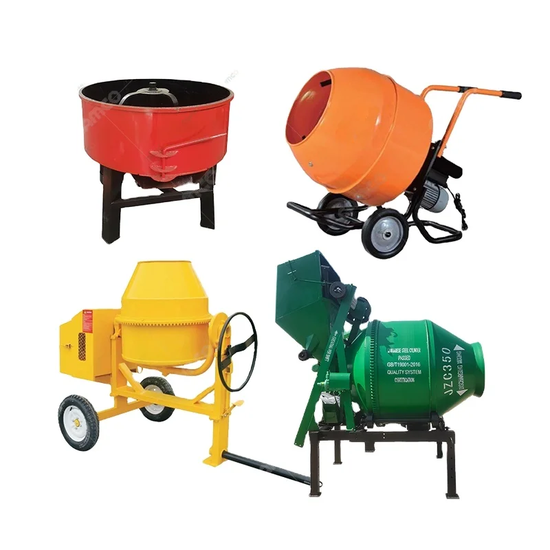 Easy operation portable mobile stationary 350l self loading electric concrete mixer small mixer