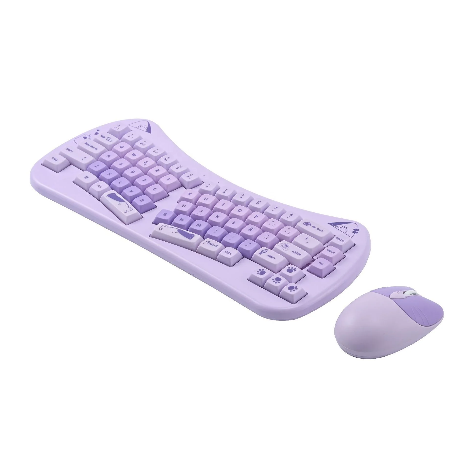 2024 Amazon Ebay Hot Sale DIY Colorful 66 key Keyboard Mouse Set for Gaming Laptop Girls 2.4G wireless Mini Keyboard Mouse Combo