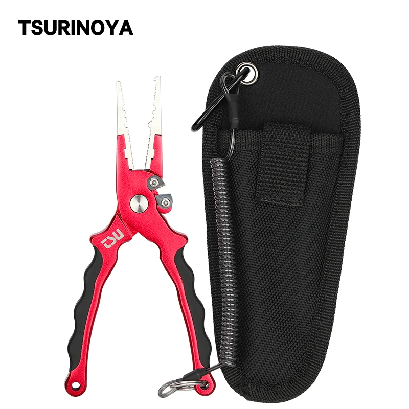 TSURINOYA  Multifunctional Aluminum Fishing Pliers AP-170 Tungsten Steel Alloy Fishing tools