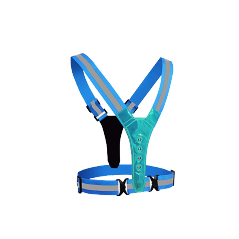 All Direction Reflective Waterproof Lightweight Strong Elastic For Night Running Led Custom Logo Safety Vests