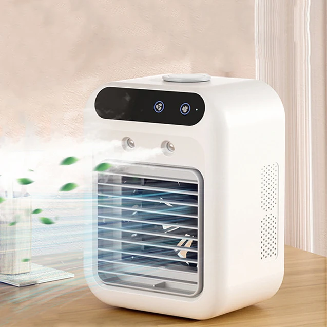 Portable Air Conditioners Evaporative, Air Cooler With Double Spray Cooling And 15 Adjustable Grid To Choose The Angle/