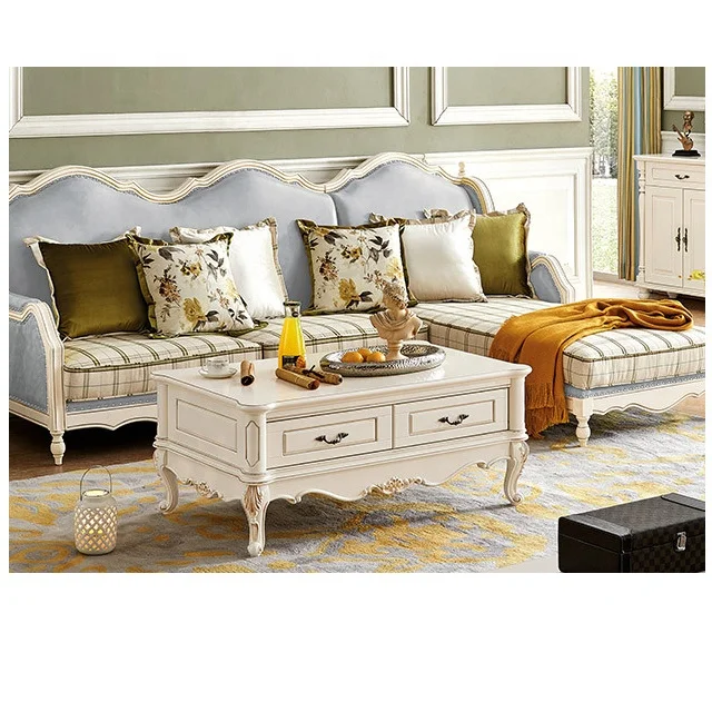 luxury modern coffee table with drawers white for living room