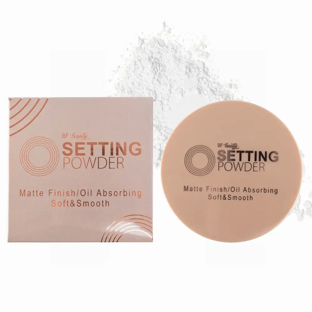 Custom Logo Talc Free Oil Control Private Label Vegan Makeup Matte Pink Loose Setting Powder Light Weight Setting Powder