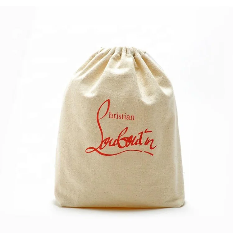 Customized Eco Friendly Cotton Canvas Dust Collecting Drawstring Bag