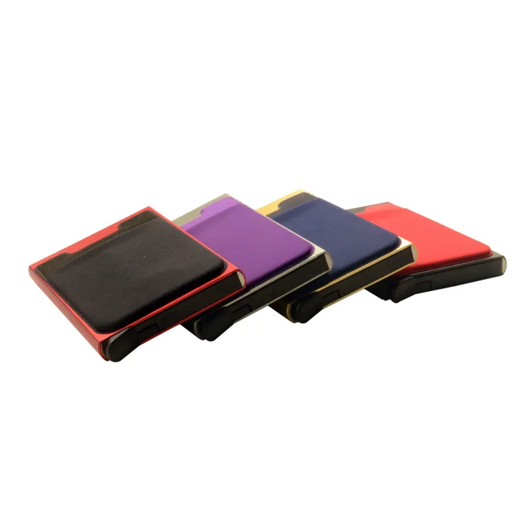 Small Pop Minimalist Slim Business Metal pop up wallet, RFID Blocking ID Credit Debit gift RFID POP Card Holder Wallet Card