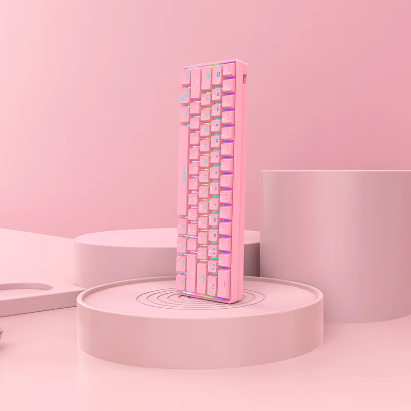 JB61 61 Keys Customizable  optical switch 60% ball keycaps wireless slim RGB gaming mechanical keyboard