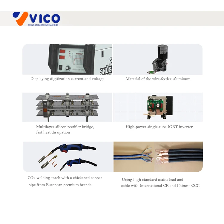 220V/380V Digital MIG welding machine single phase mig welding wire manufacturers Vico welder machines