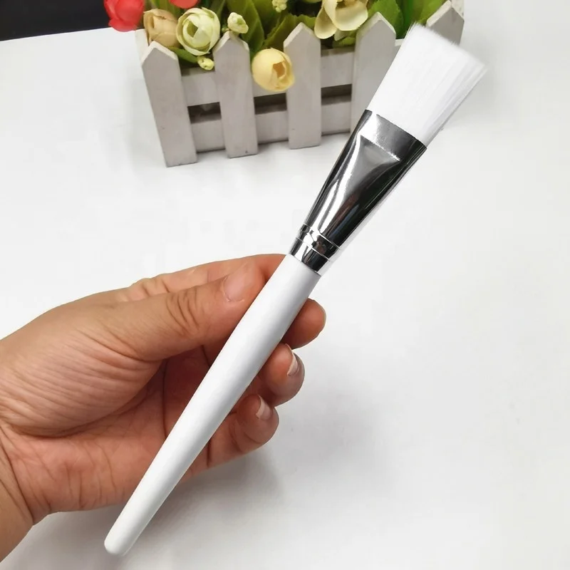Spa DIY Mud Mask Applicator Face Cosmetic Beauty Makeup Brush Tool Soft Synthetic Hair White Wood Handle Facial Mask Brush