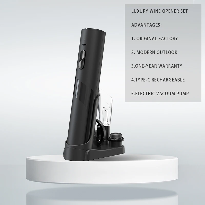USB C Rechargeable Luxury Wine Opener Set Gift Sets Automatic Bottle Opener Electric Wine Opener