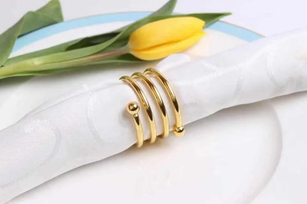 Metal napkin ring for hotel restaurant