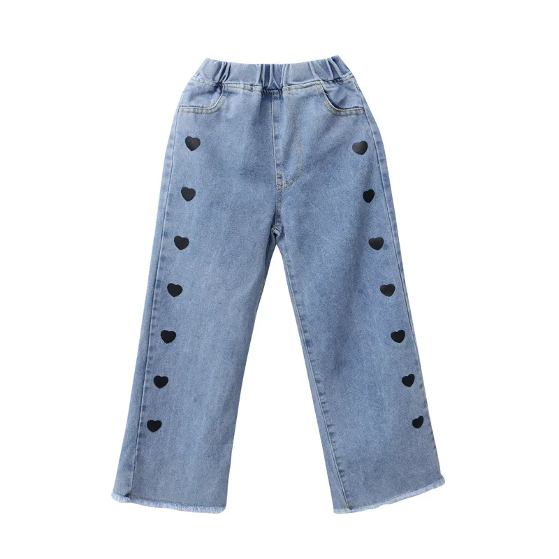 Fashion Girl Kids Loose Pants High-Waisted Children Trousers Baby Girl Pants