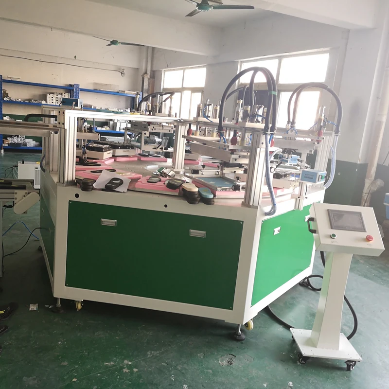 Automatic Shoes Slipper Screen Printing Machine for Sale 4 Color Silkscreen Print Machine For Shoe Sole