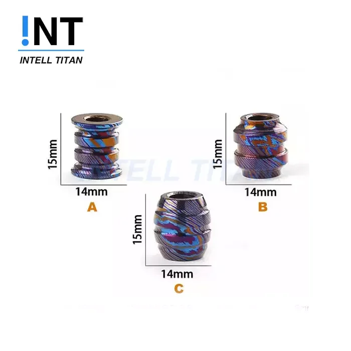 Paracord Bead mokuti timascus beads for men gift Titanium EDC Lanyard Bead