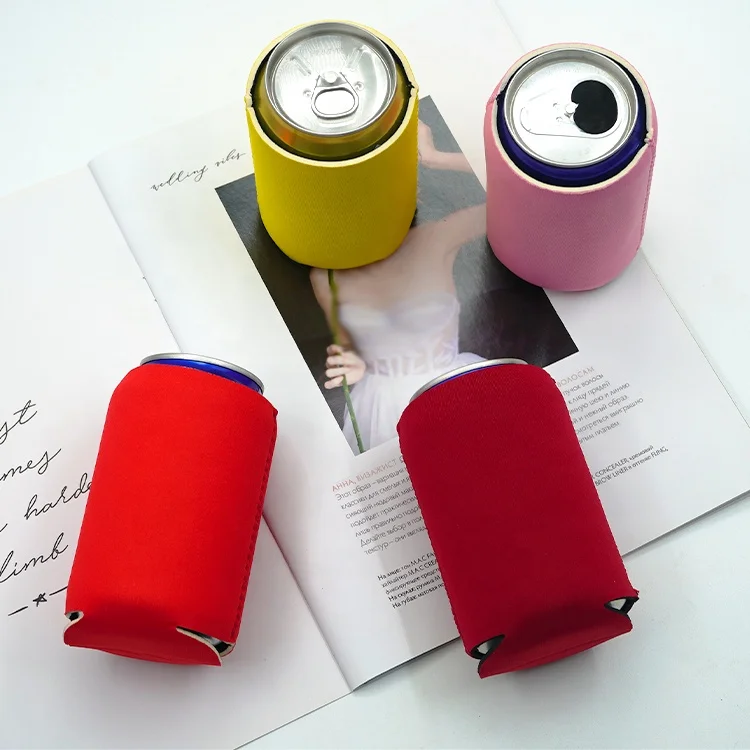 Custom 330ml Can Cooler Holder Neoprene Sublimation Slim Skinny Stubby 12 Oz Beer Coozy With Logo