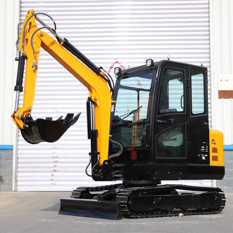 Free Shipping Chinese Hydraulic mini excavator 3 Ton CE/EPA Engine Digger With Cabin Bagger mini  Ton excavators