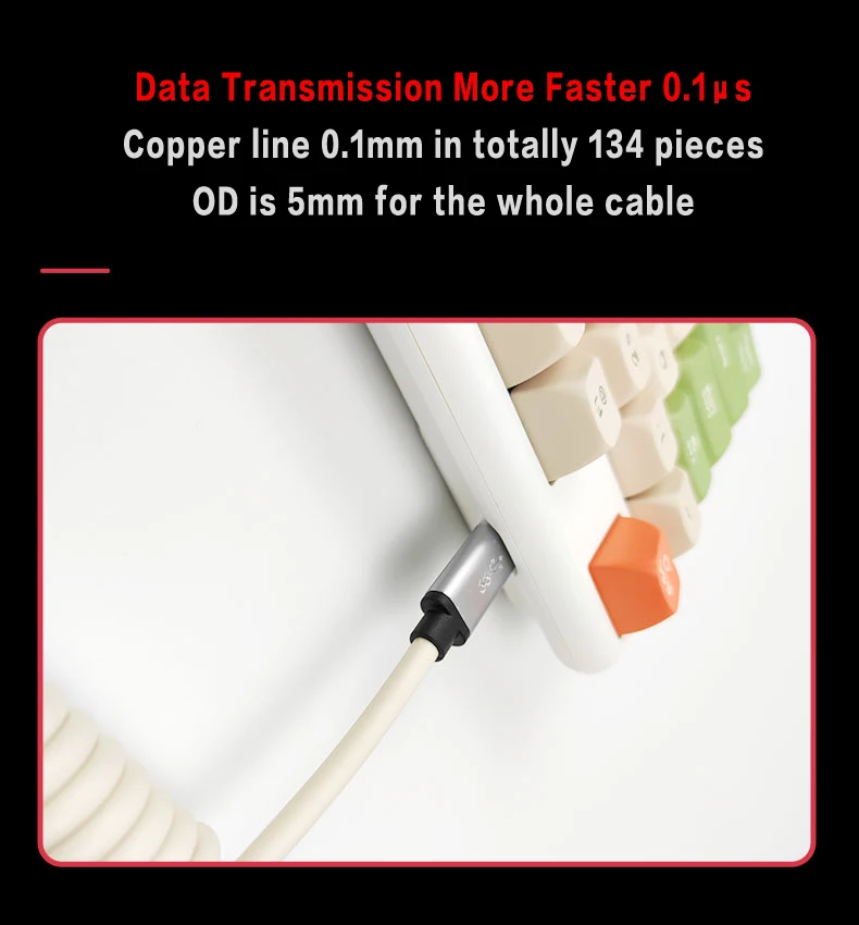 Wholesale Aviation Coiled Cable Wire Sprial Double Sleeve CNC Aluminum Type C USB Aviator Coiling Cable with Golden Connector