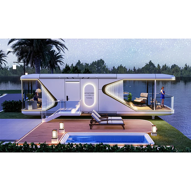 E40 Modular Kit House Steel Frame Aluminum alloy Prefabricated Modular House mobile capsule trailer capsule hotel