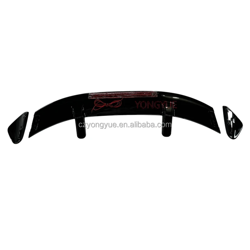 Universal Hatchback Roof Spoiler with Lamp Car Cars Lip Back Boot Rear Trunk Spoiler Universal Wing for Hatch Back Auto