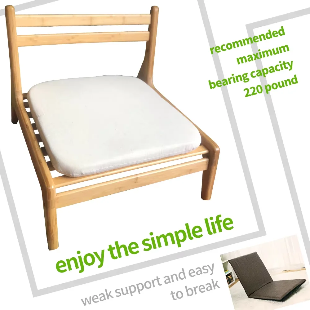 2024 Eco-Friendly Bamboo Floor Seat Chair for Sitting on Unique Japanese Cushion Accent Furniture Tatami Style for Living Room