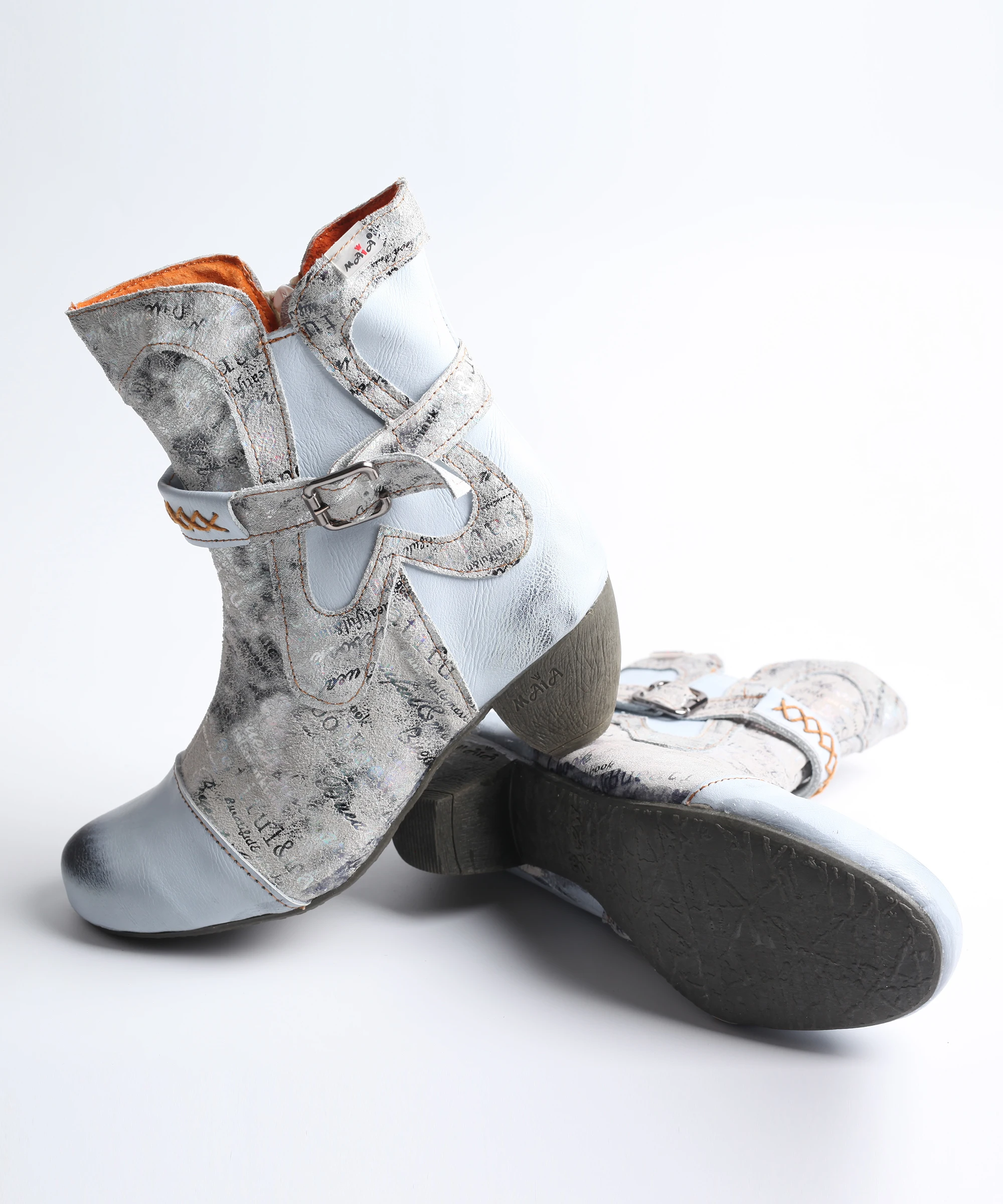 2024 Fashion Thick Sole Hand-Stitching Bottom Height Increasing Women Boots Chunky Shoes Women