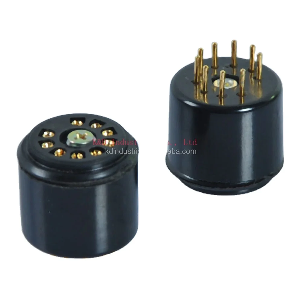 Amplifier Gold Vintage Tube Base For 9Pin Tube 12AX7 12AU7 6922 6DJ8 ECC82 ECC8