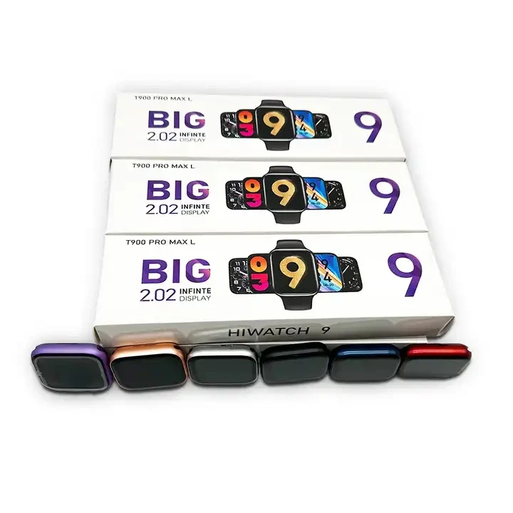 Top selling T900 Pro Max L series 9 Smart Watch 2.02-inch Big Screen Calculator Message Reminder Step Counter Fitness Smartwatch