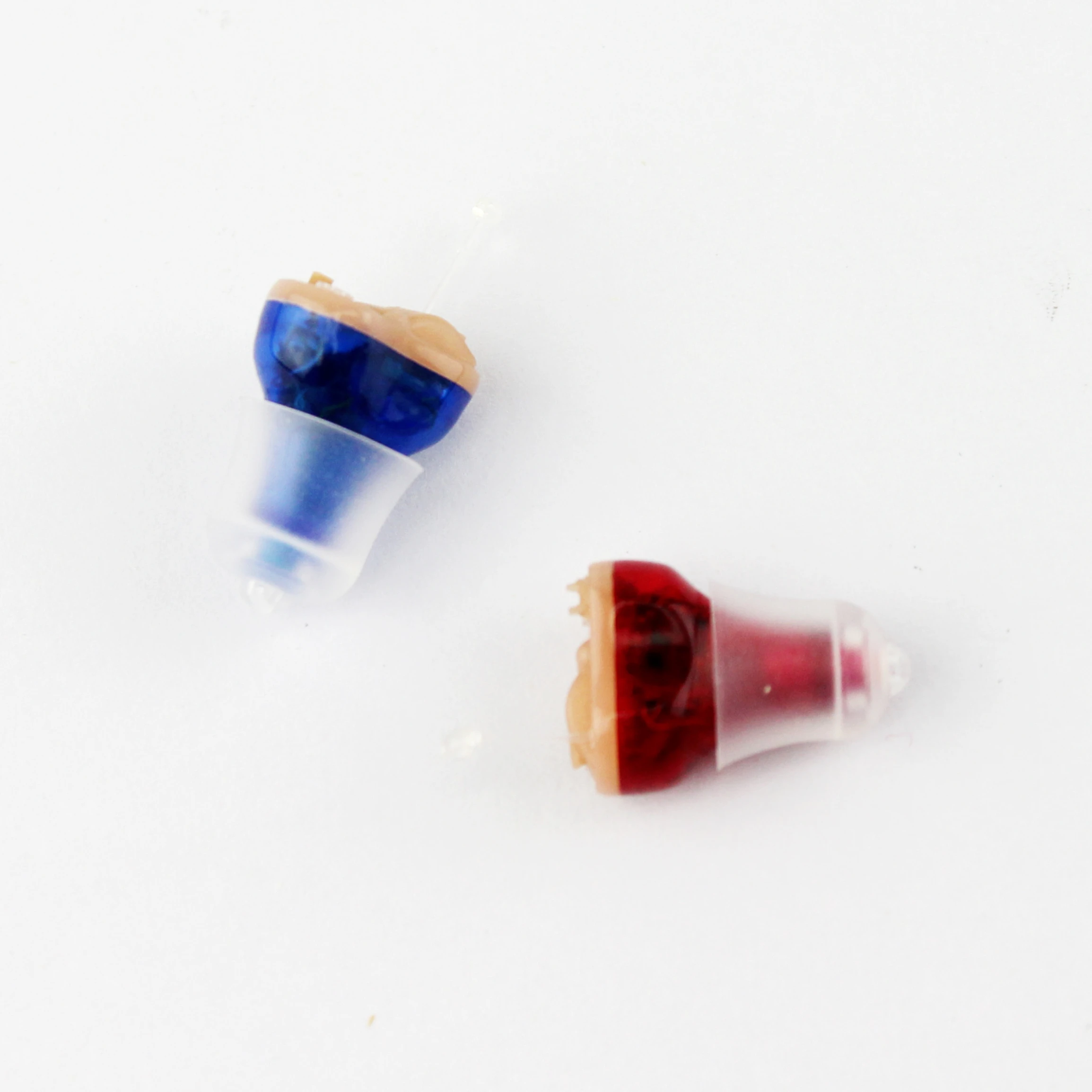 Hearing Aid Complete In The Ear Mini Affordable Hearing Aid with Red/Blue Color Invisible Hearing Aids for Seniors