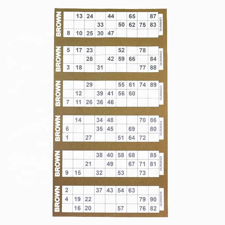 Manufacture custom bingo cards paper Virtual Bingo Game  printable bingo board card Generator