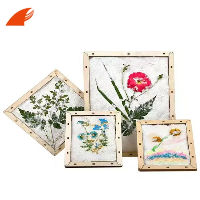 Творческие рамки для изготовления бумаги ручной работы, материал «сделай сам», упаковка с сушеными цветами, листьями, травами Для 8 + детей