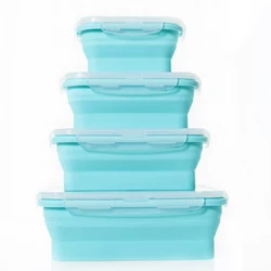 Easy Storage Dishwasher Safe Vacuum Seal Transparent Silicone Food Storage Airtight Container Set