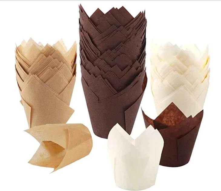 150 pieces Baking Cups Holders Muffin Baking Cups Set for Wedding, Birthday Christmas Baby Shower Tulip Cupcake Liners