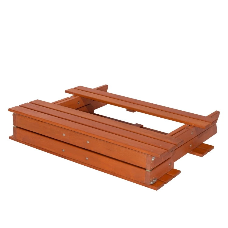 Outdoor Portable Wood bench table Set Portable 2 in 1 Picnic  table Bench chairs with Umbrella