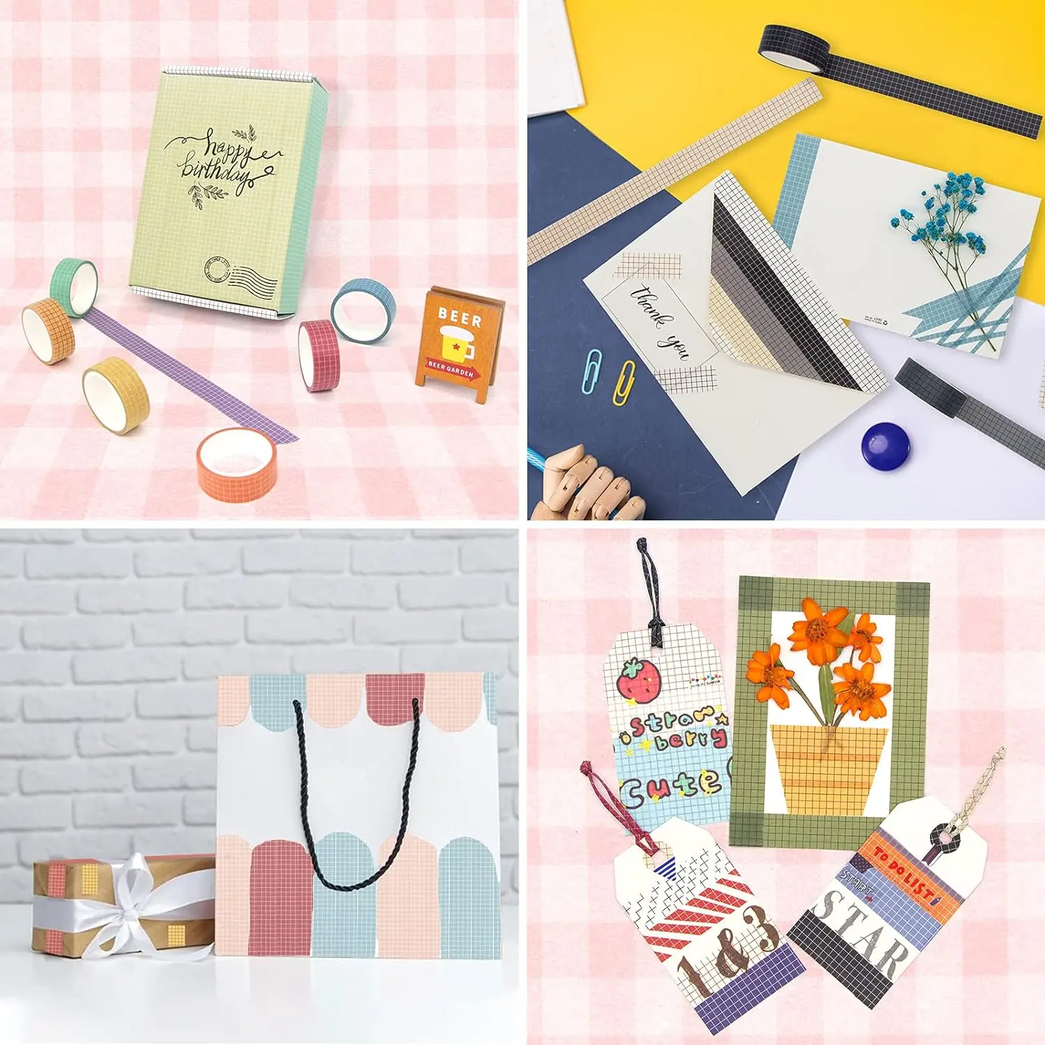 Сетчатая лента Washi канцелярские товары офисная Вечеринка Детский Diy планировщик маскирующий Декор Водонепроницаемая плед бумажная