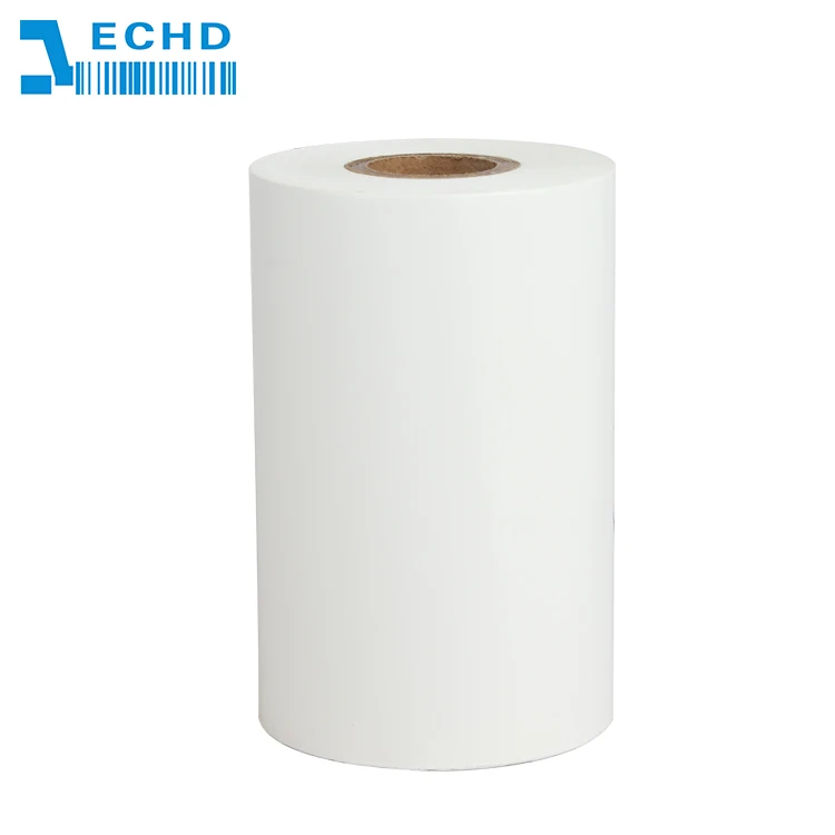 Factory wholesale white ribbon thermal transfer wax-resin used for barcode label printer to print color