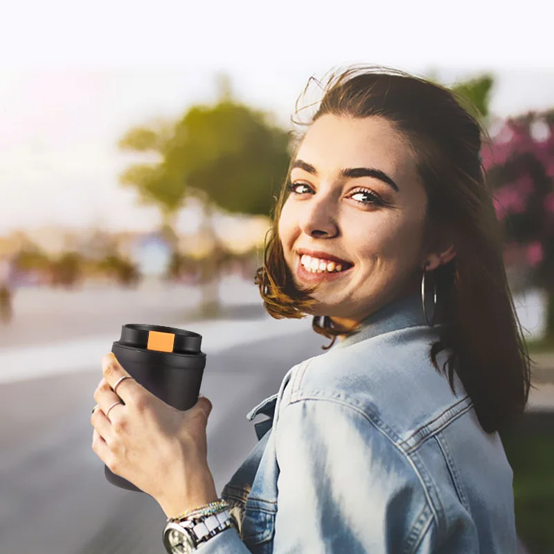 Coffee Milk Mugs 350ml Design Classic New Drinking Slide Lid 100% Leak-proof Office Mugs