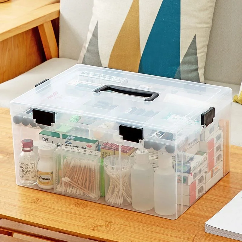home family Emergency Medical Travel Kit Medicine Pill Case Toys Tools Building blocks Large Plastic Storage Box Organizer