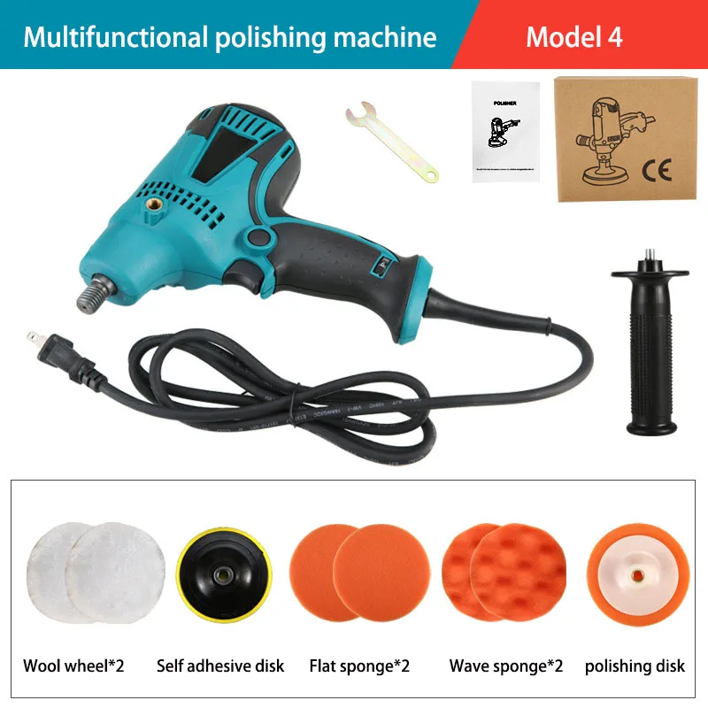 110V/220V Industrial Adjustable Rotary Electric Polishing Machine 125mm Multifunctional Orbital Floor Car Polisher Waxing