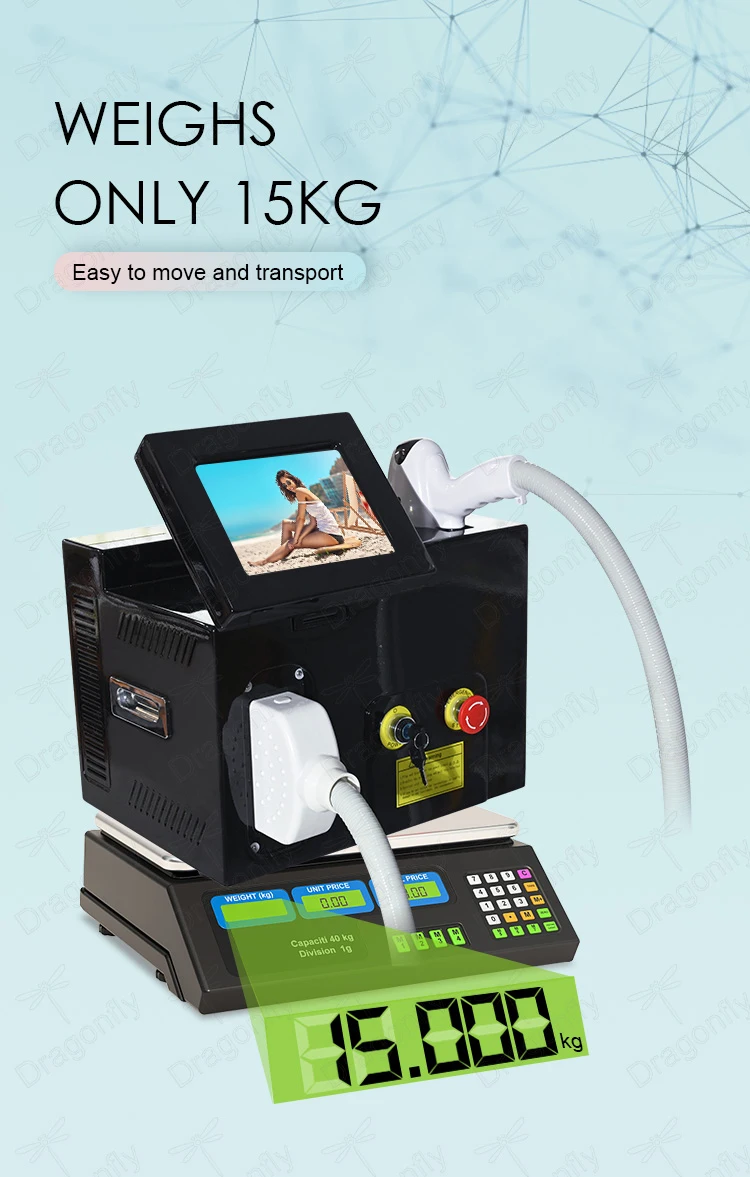 Portable laser hair removal  808nm diode laser hair removal machine aesthetic medicine 4 wavelength titanium 755 808 1064 nm