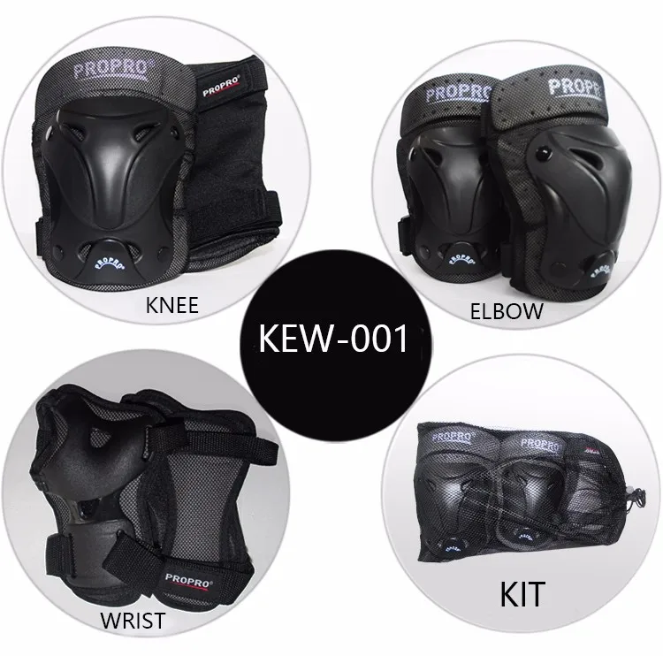 6PCS Kit Children Kids Sports Gear Safety Pads Roller Skates Cycling Bmx Bike Riding Scooter Knee Elbow Wrist Protective Pads