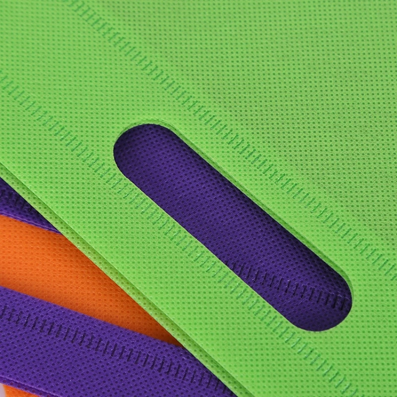 Wholesale Custom Logo Printing Nonwoven D Cut Bags Flat Pocket Clothes Packaging Bag For Advertisement