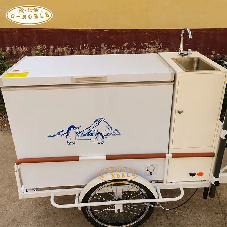 Electric 200L fridge ice cream bike tricycle
