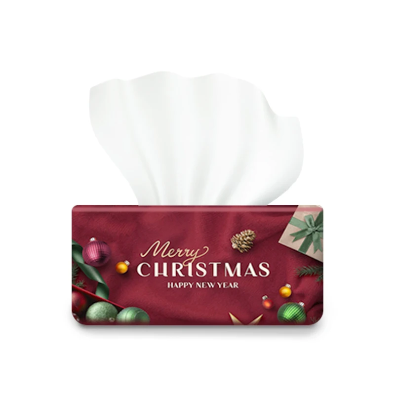 Festive Packaging Car Tissue Napkin Tissue Paper Facial Tissues for Christmas