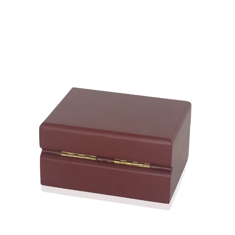 Красная матовая отделочная деревянная коробка для хранения часов