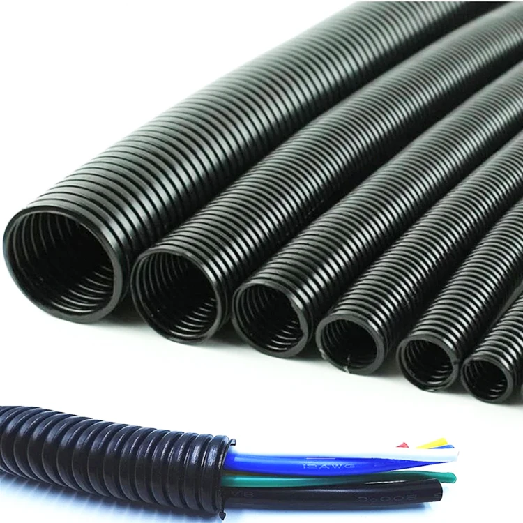 Industrial Dedicated 50 ohms corrugated copper tube coaxial cable, nylon hose flexible corrugated cable tube