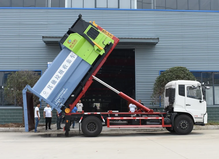  DONGFENG Tianlong 15-тонный подъемник с крючками мусоровоз для транспортировки мусора в