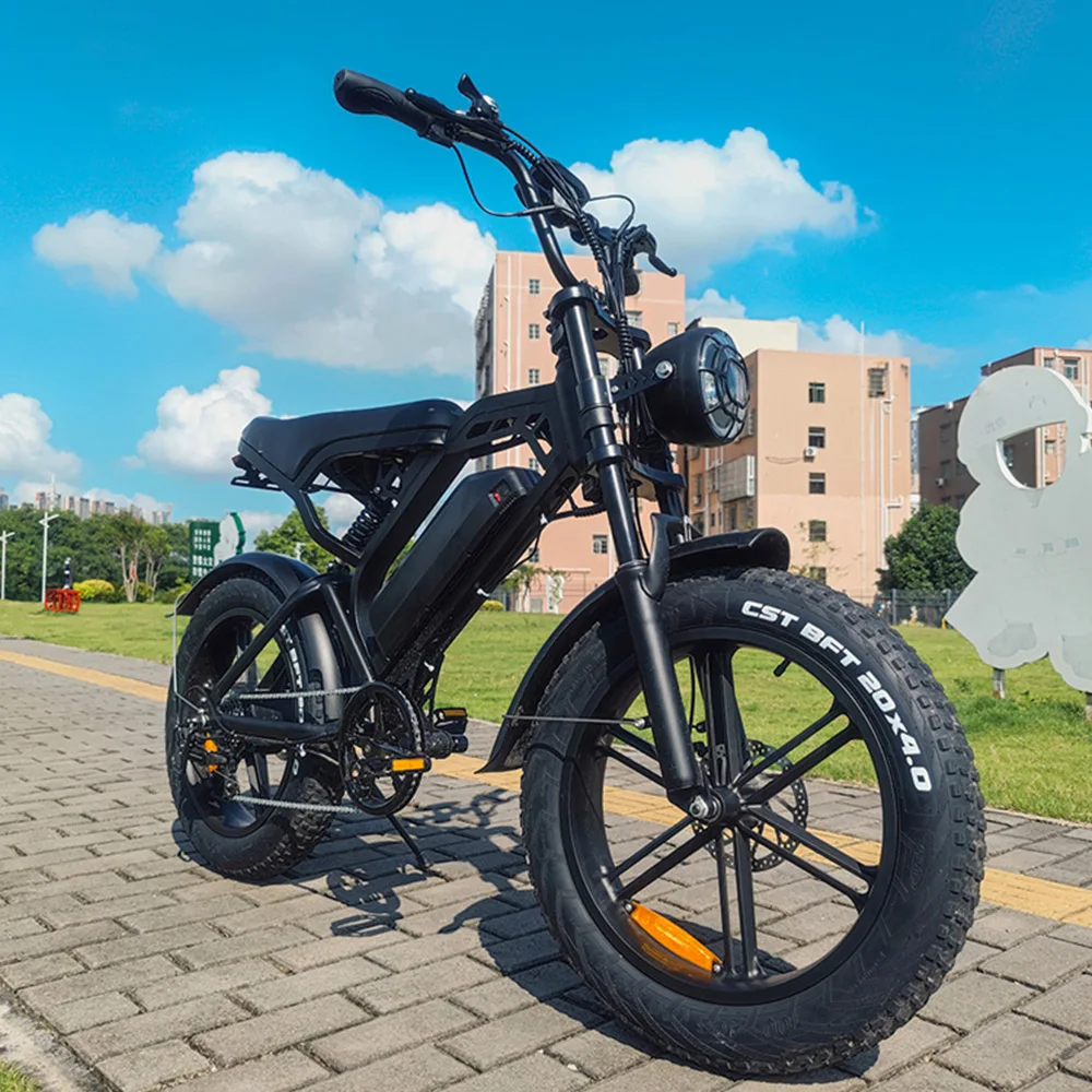 Warehouse Ready Stock Electric Bicycle 750W 20inch Fat Tire E Bike Ebike Steel Netherlands 250w Electric Bike Fatbike 25km