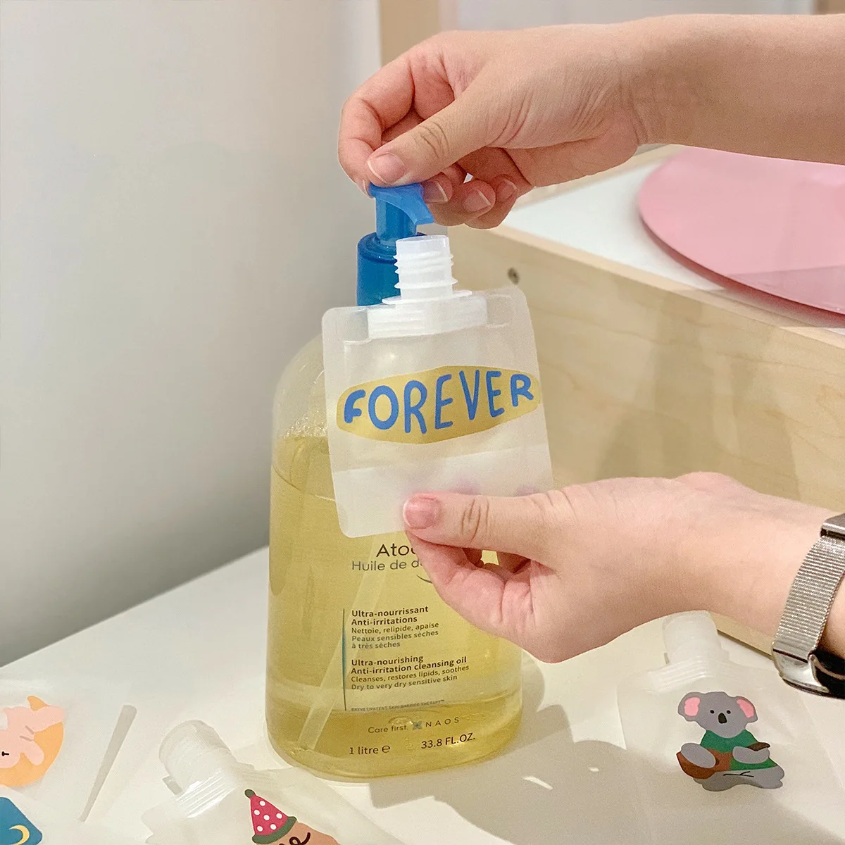 Stock 30ml 50ml 100ml Liquid Flip Mouth Travel Emulsion Dispenser Bag