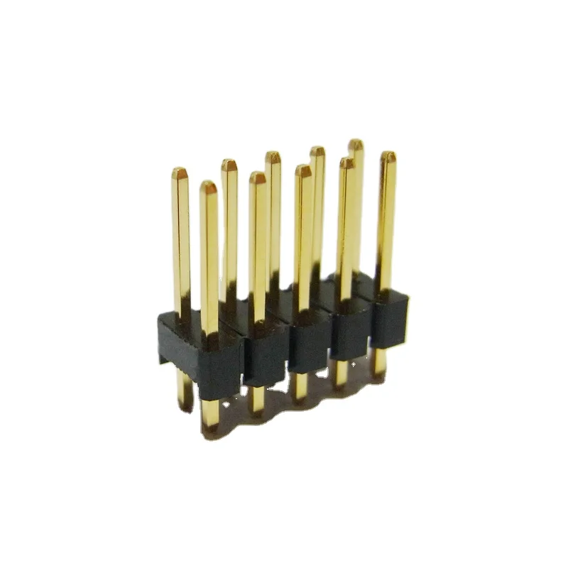 2.0mm vertical gold plated male header high temperature insulation