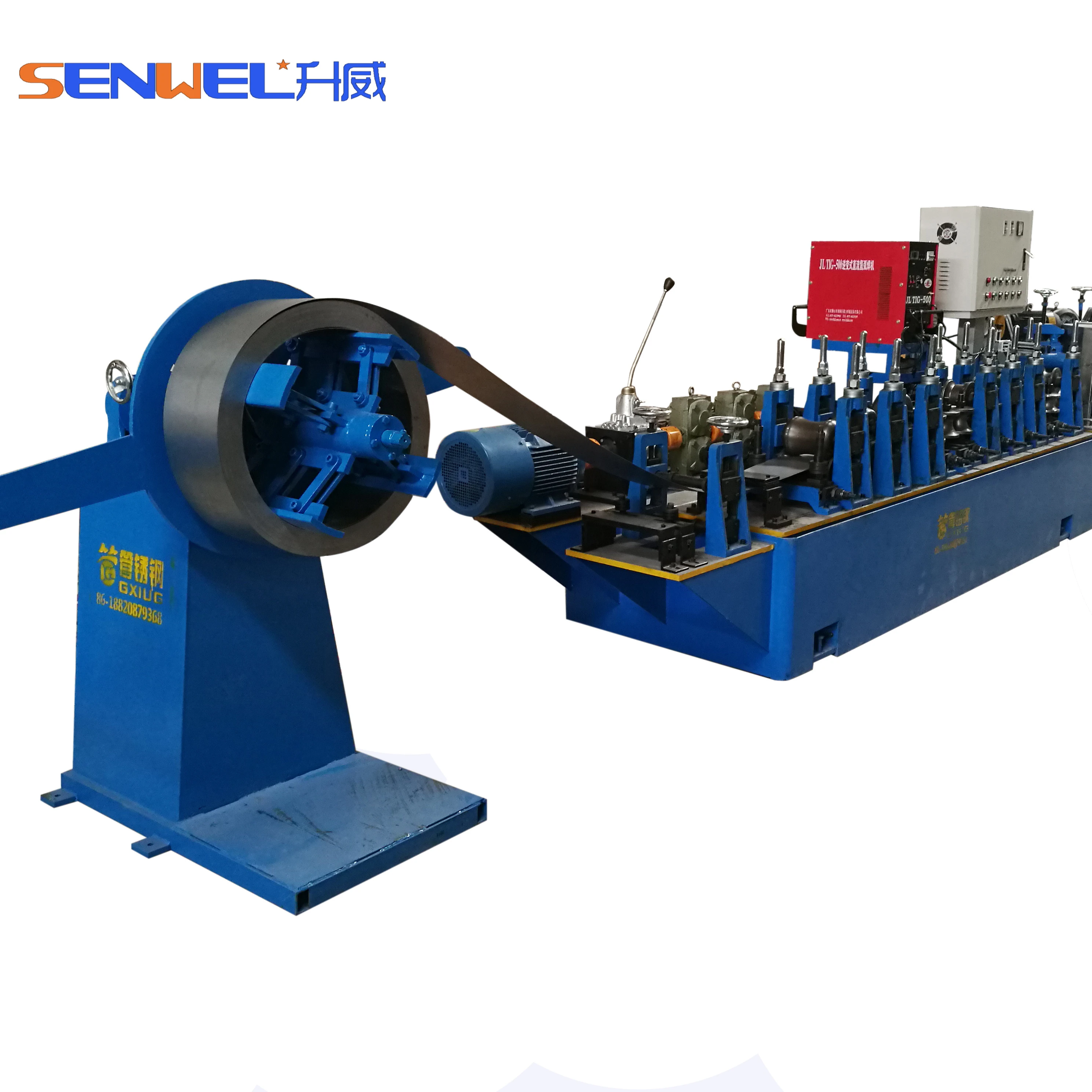 SENWEL Ss Tube Make Machine Stainless Steel Pipes Manufacturer Round Square Tube Profile Line